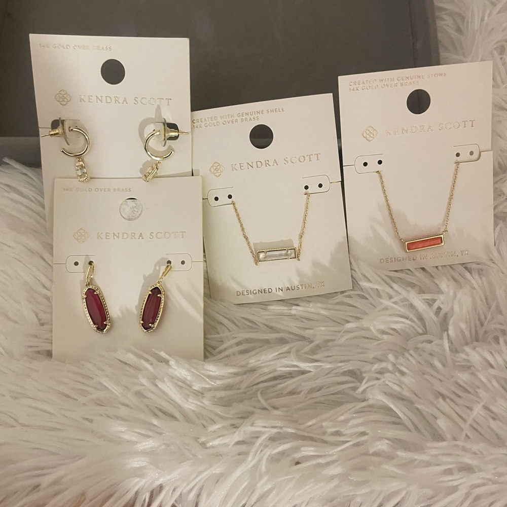 Kendra Scott Gold and Red Jewelry Set - Picture 2 of 2